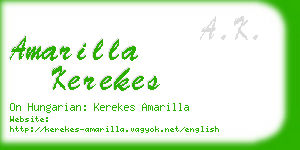 amarilla kerekes business card